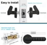 Fingerprint Door Lock- Smart Door knob,biometric Door Lock with passcode keypad keyless Entry Door Handle - Image 2