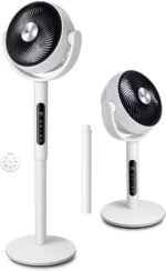 Standing Fan for Bedroom, CirculAir 120° Oscillating, Quiet 20dB, 9 Speeds, 4 Modes