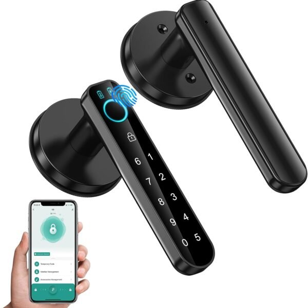 Fingerprint Door Lock- Smart Door knob,biometric Door Lock with passcode keypad keyless Entry Door Handle