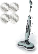 Scrub Steam Mop, All-in-One Scrubbing and Sanitizing Hard Floor Cleaner, LED Headlights