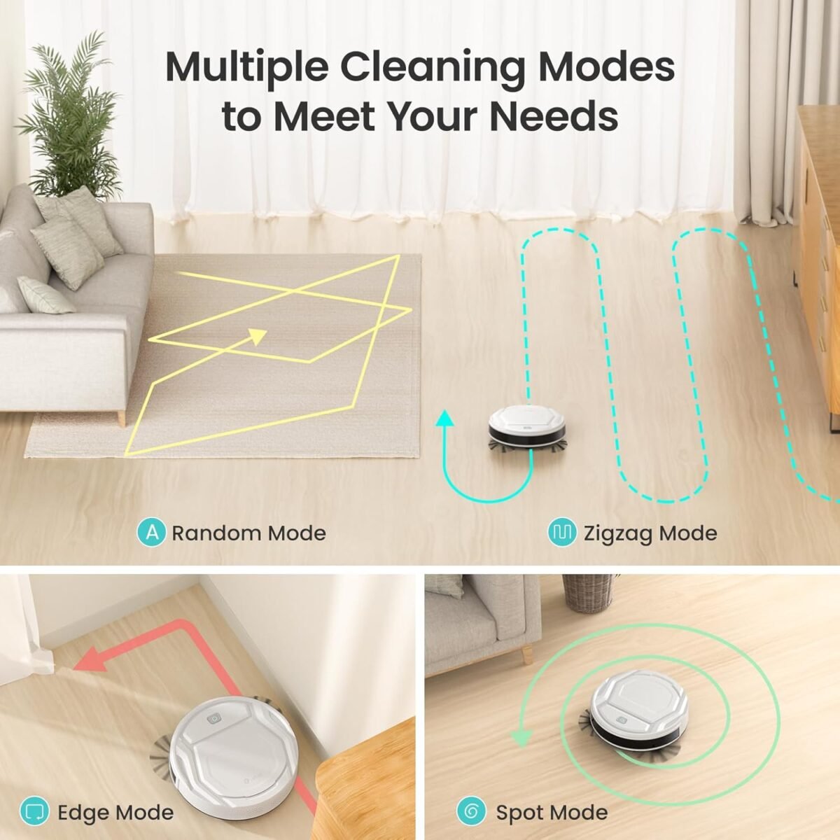 Vacuum Cleaner, Strong Suction, 120 Mins Runtime, Slim, Low Noise, Automatic Self-Charging - Image 3
