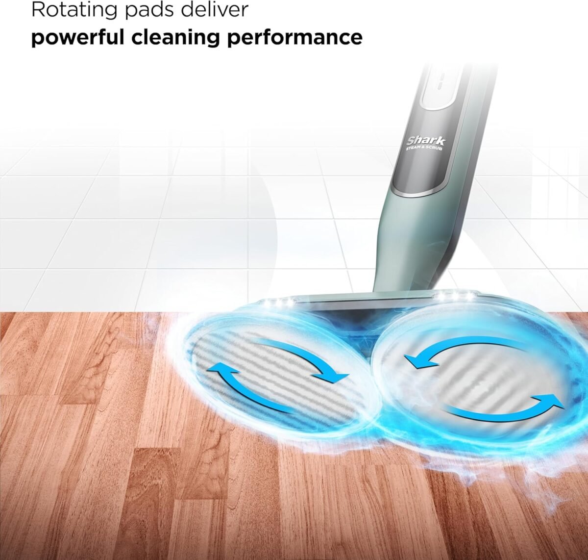 Scrub Steam Mop, All-in-One Scrubbing and Sanitizing Hard Floor Cleaner, LED Headlights - Image 6
