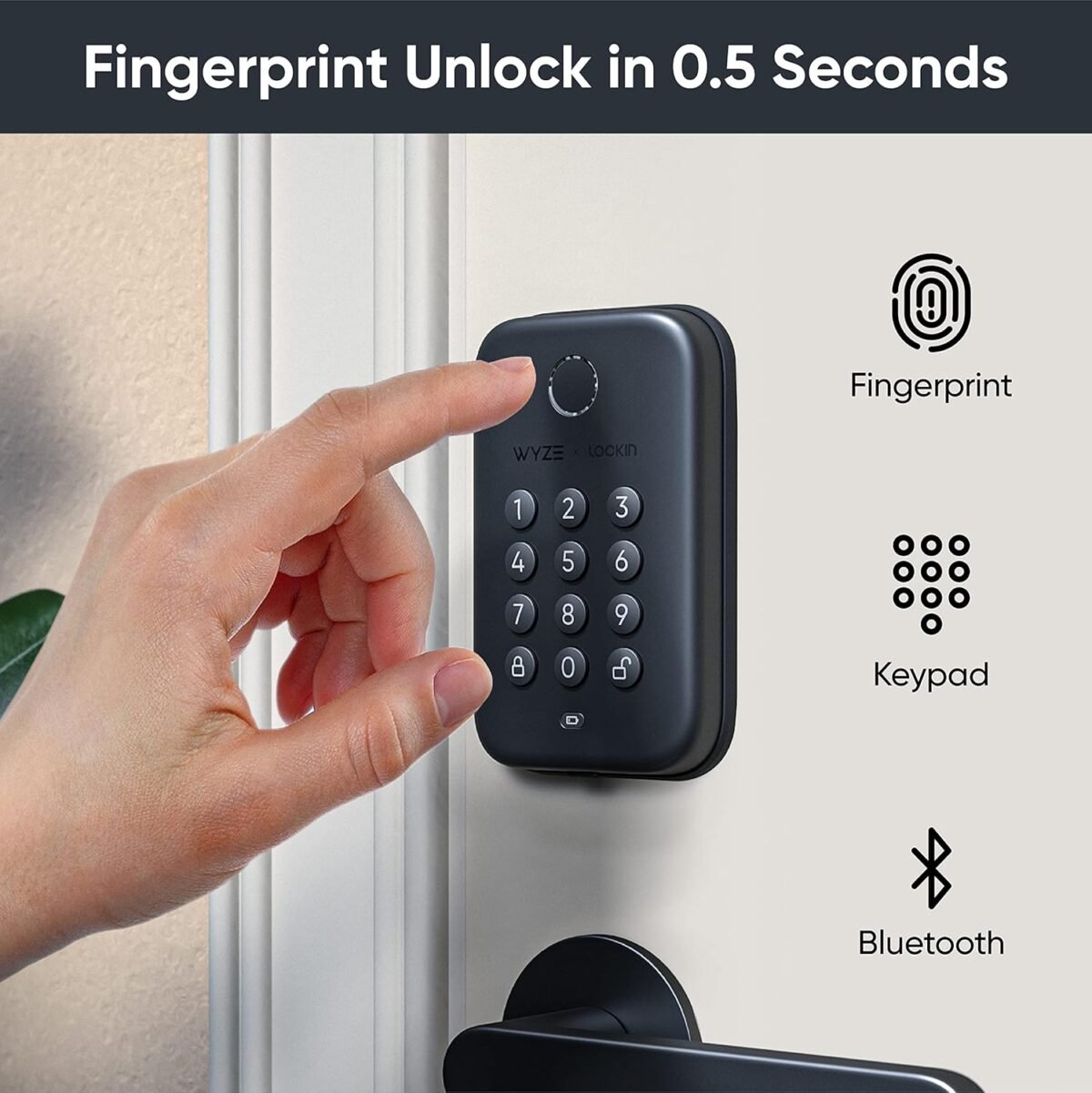 Fingerprint Keyless Entry Door Smart Bluetooth Deadbolt Replacement, Backlit Keypad, IPX5 Weatherproof - Image 4