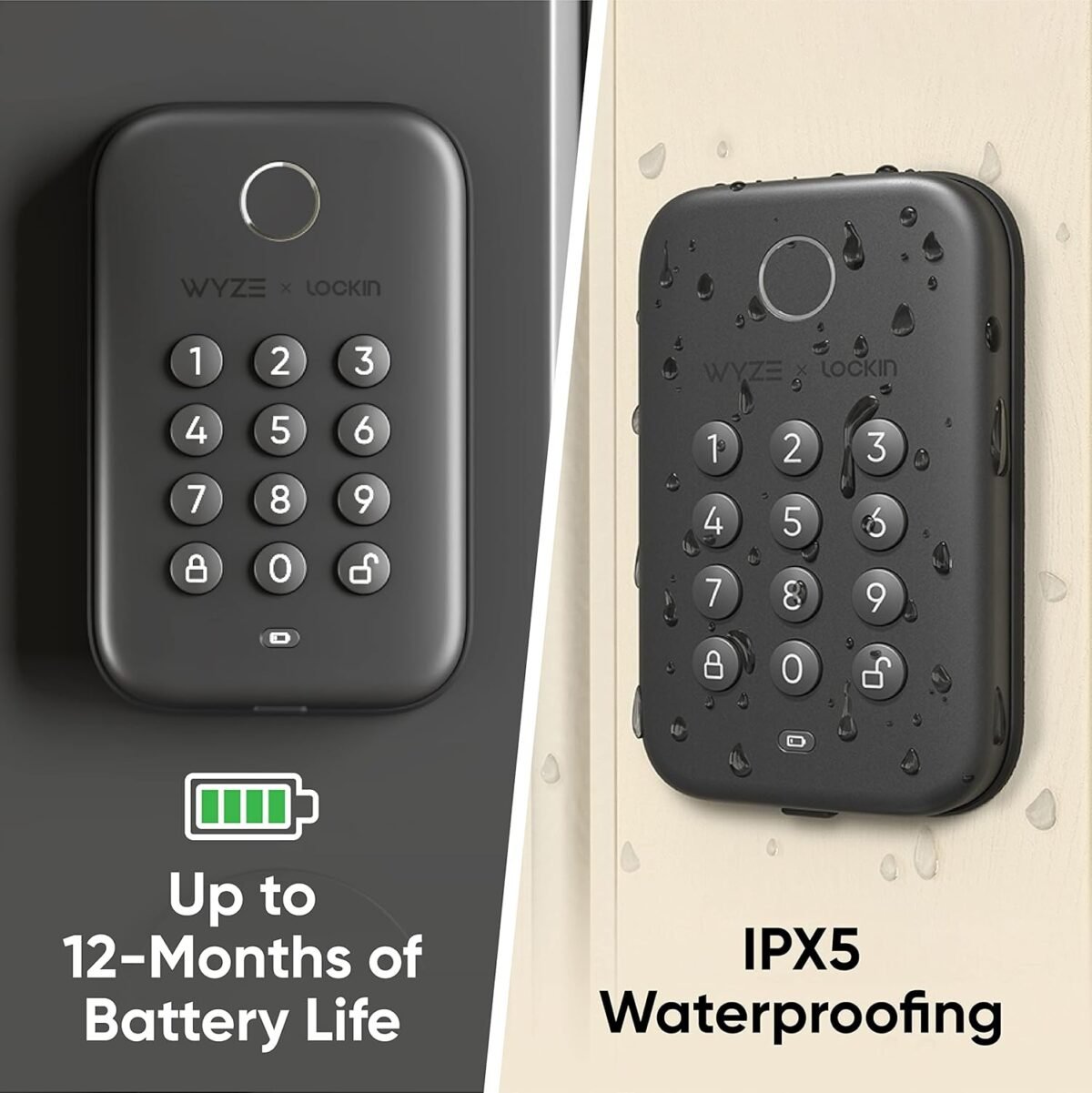 Fingerprint Keyless Entry Door Smart Bluetooth Deadbolt Replacement, Backlit Keypad, IPX5 Weatherproof - Image 5