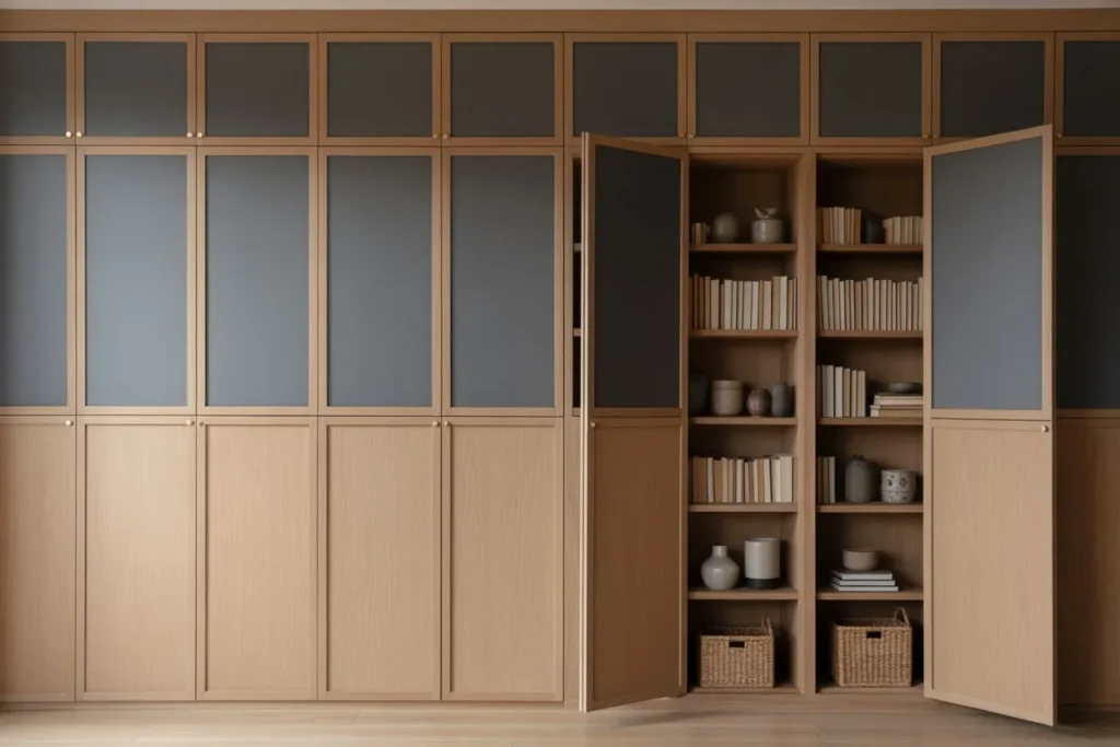 A Minimal Storage Wall That Hides Everything