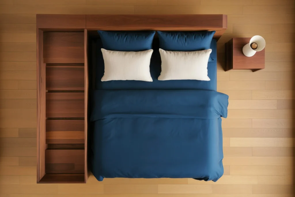Bed Frame With Built-In Storage