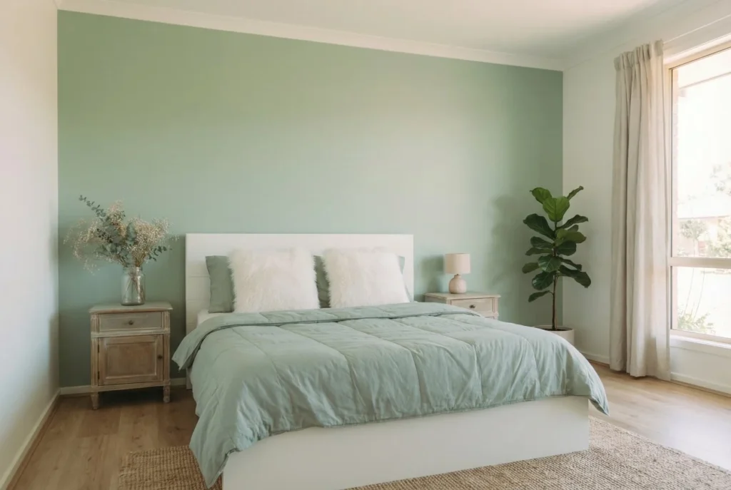 Budget Sage Green Bedroom Makeover Under $200