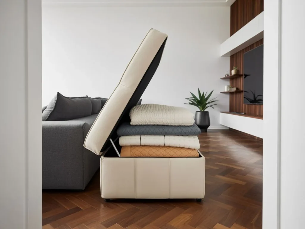 Concealed Ottoman with Internal Storage