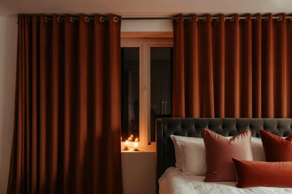 Dark Curtains for the moody bedroom