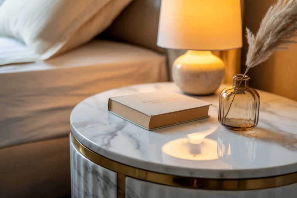 Declutter Your Nightstand to One or Two Items