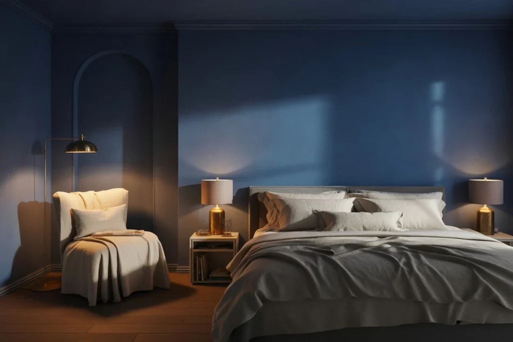 Deep Blue With Warm Lighting