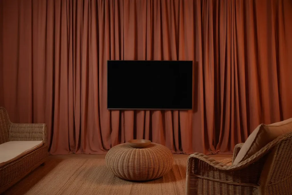 Fabric Panel TV Wall