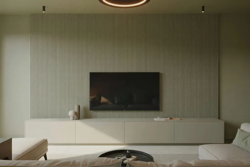 Full-Height Paneled Wall