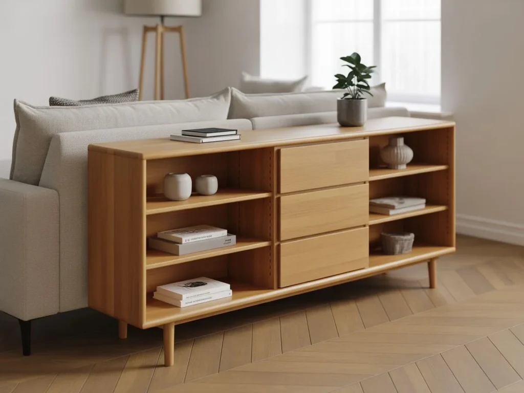 Furniture with Built-In Shelving and Organization