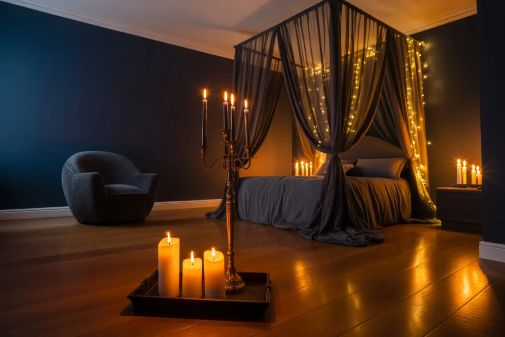 Layered Candles and Moody Ambient Lighting