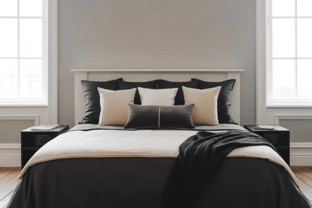 Luxe Black and Cream Monochrome Bedding