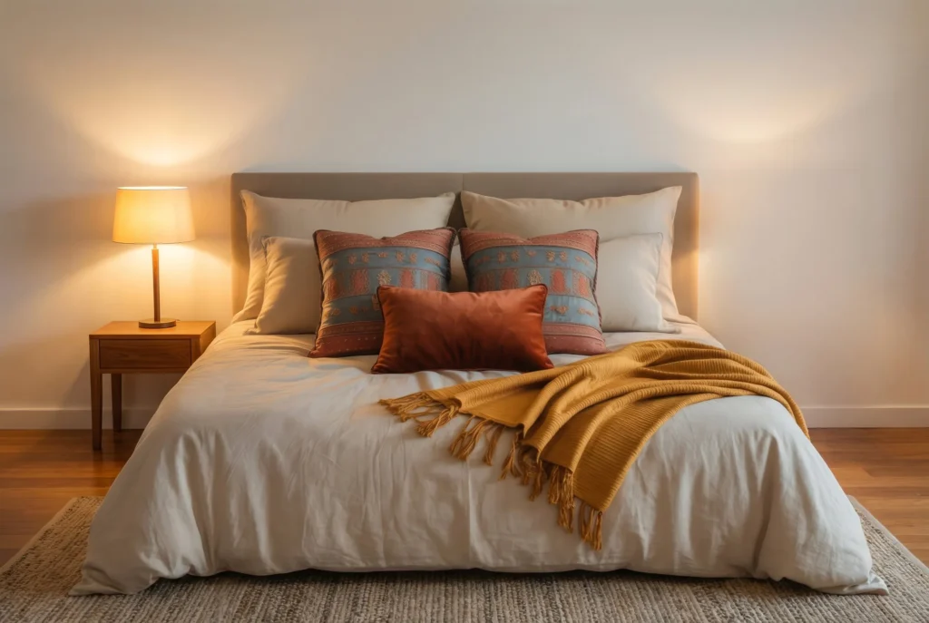 Maximalist Pillow and Throw Layering