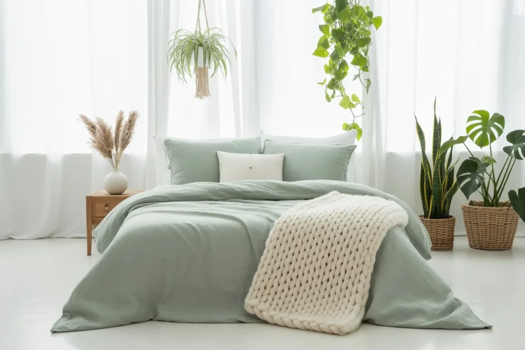 Sage Green Bedding Set for an Instant Room