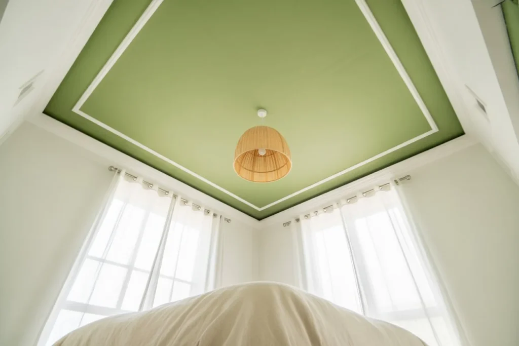 Sage Green Ceiling Bedroom