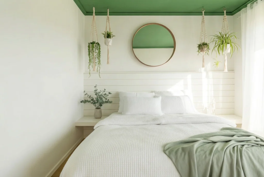 Sage Green and White Bedroom