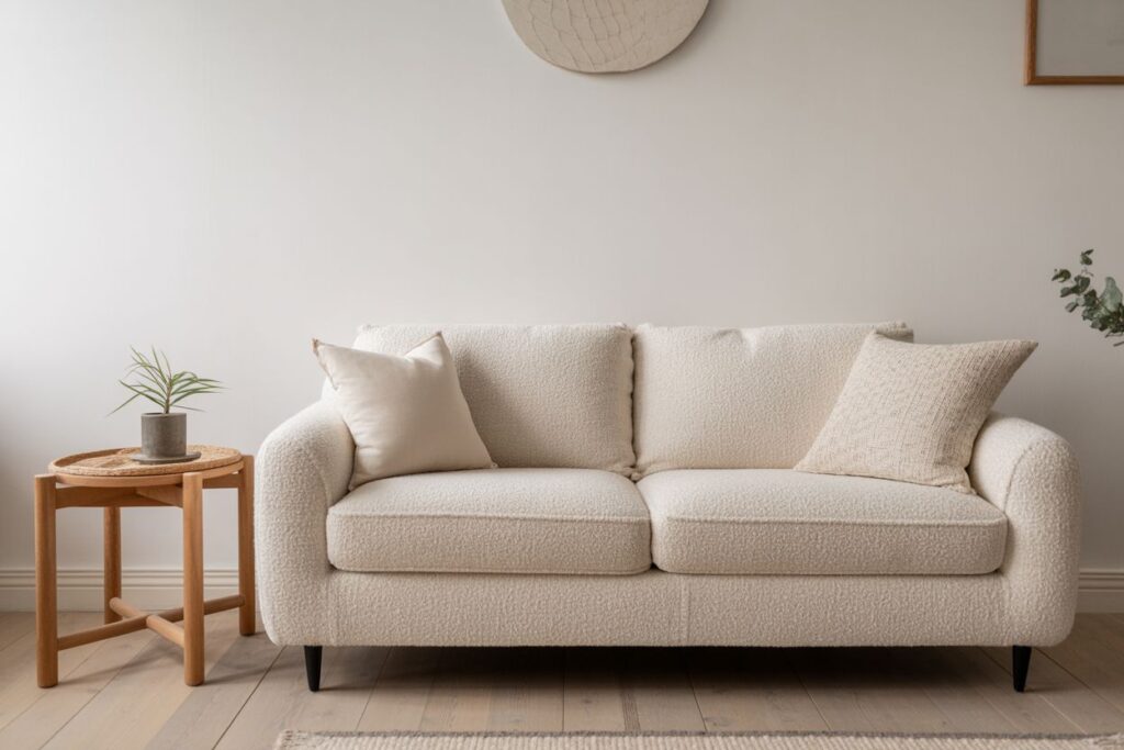 Sofa in a Neutral, Light Tone