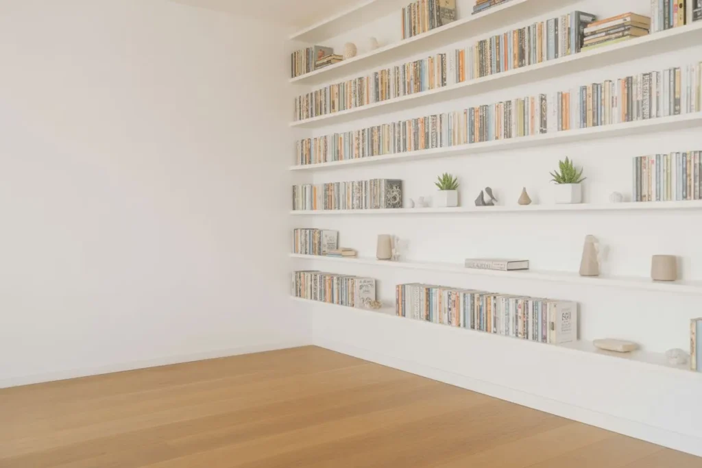 Vertical with Shelving to Maximize Storage