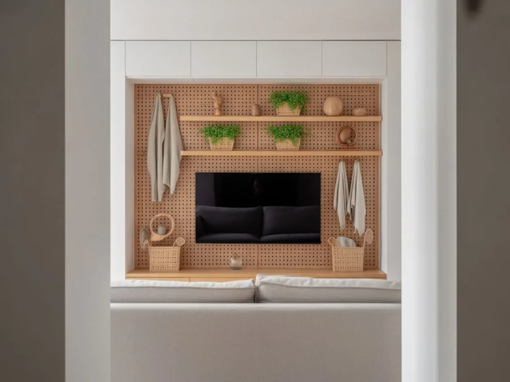 Wall-Mounted Pegboard Styling Wall