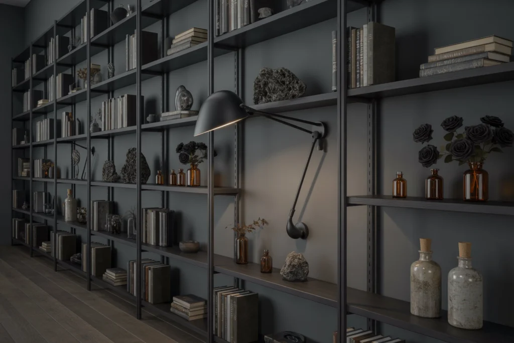 Witchy Bookshelf Styling With Dark Decor