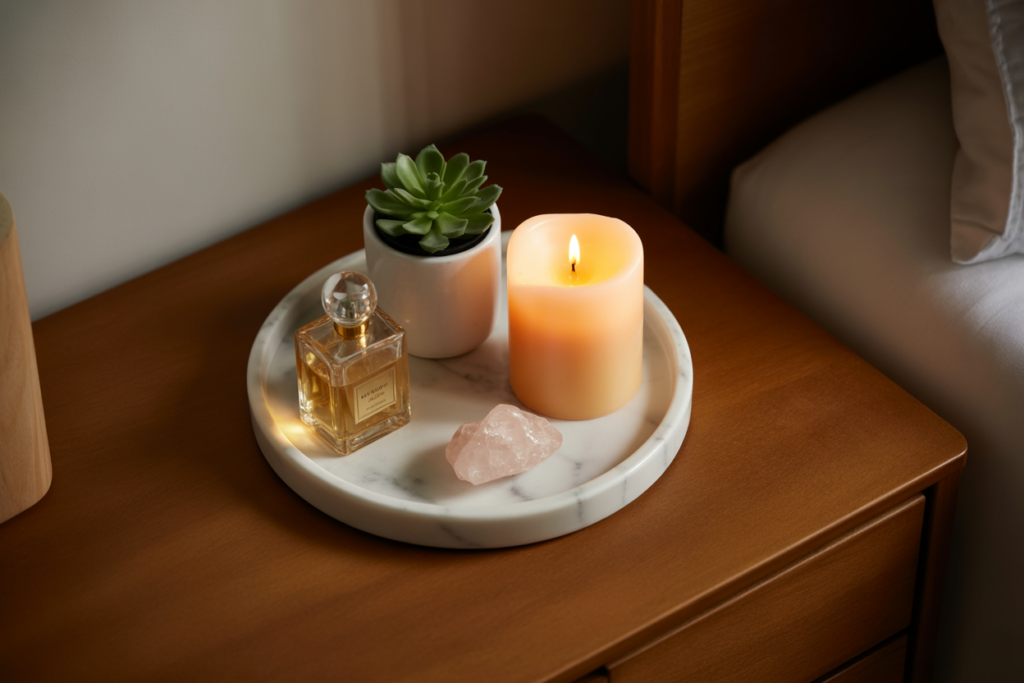Scented Candle + Tray Styling