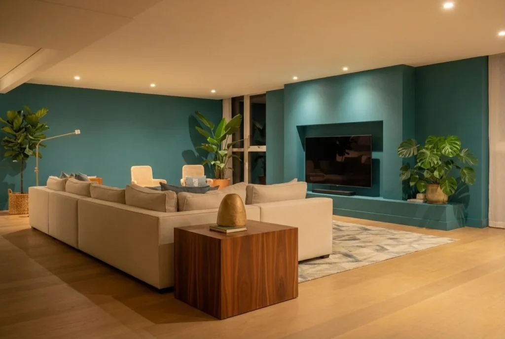 Corner TV Living Room Layout Ideas with Sectional Sofa