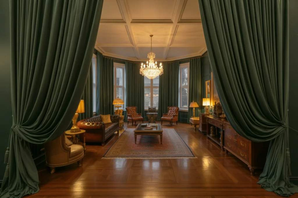 Floor-Length Velvet Curtains