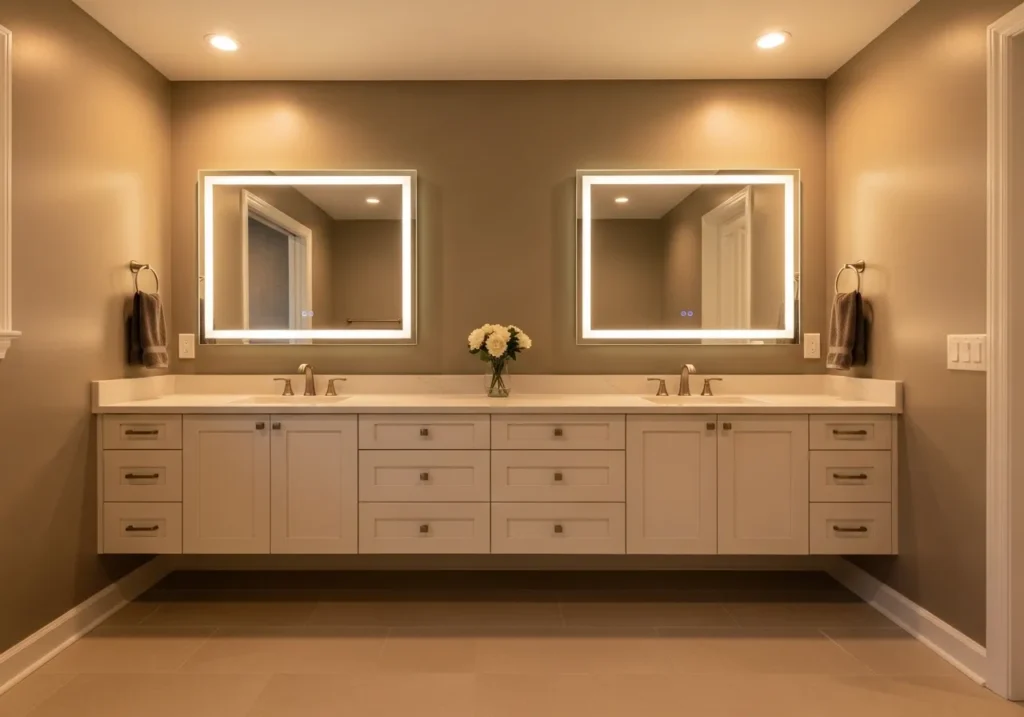 Warm Greige Gray for a Sophisticated Neutral Bathroom