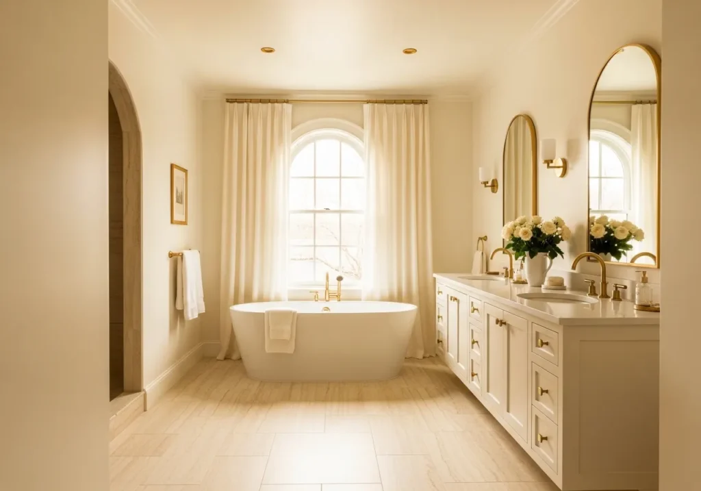 Warm Cream and Ivory for a Timeless Neutral Bathroom