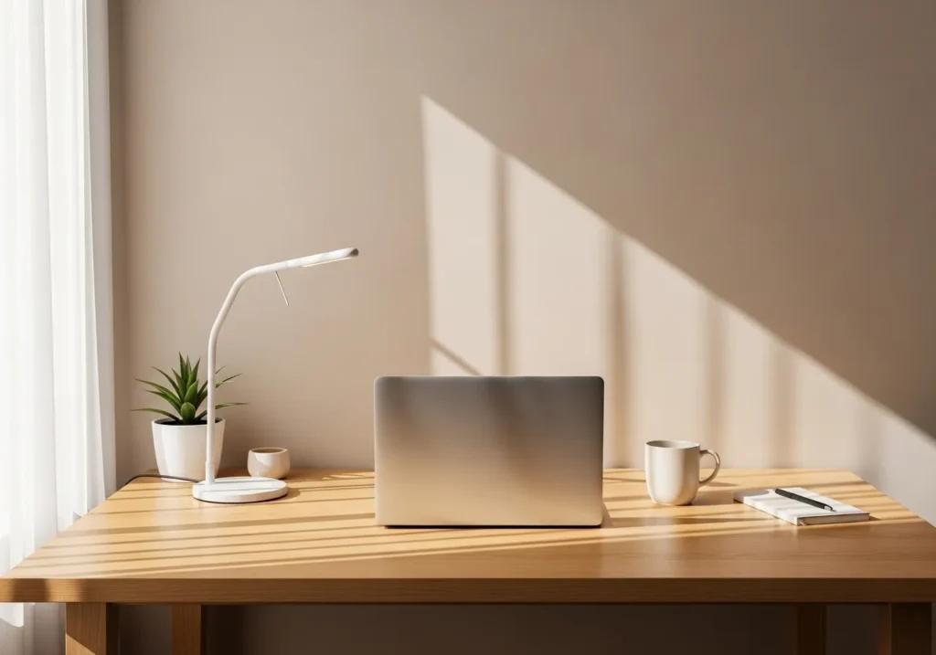 Minimalist Neutral Desk Setup