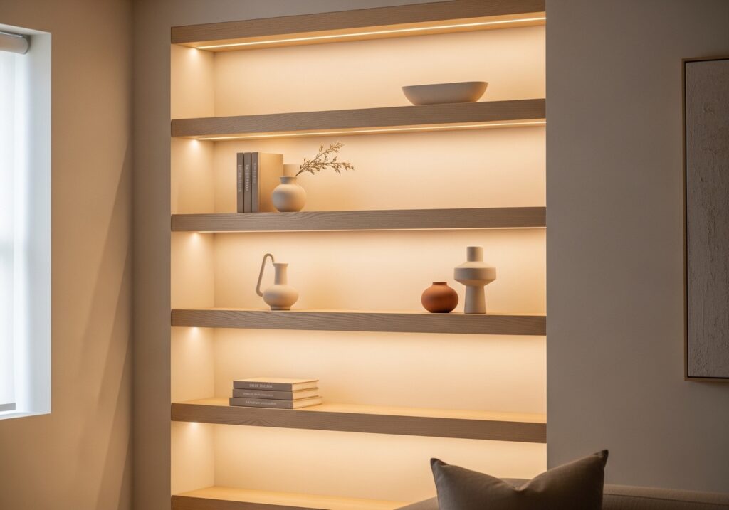 Accent Shelf Lighting for Stylish Display