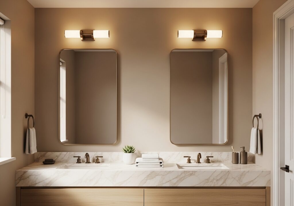 Double Vanity Lighting for Shared Spaces