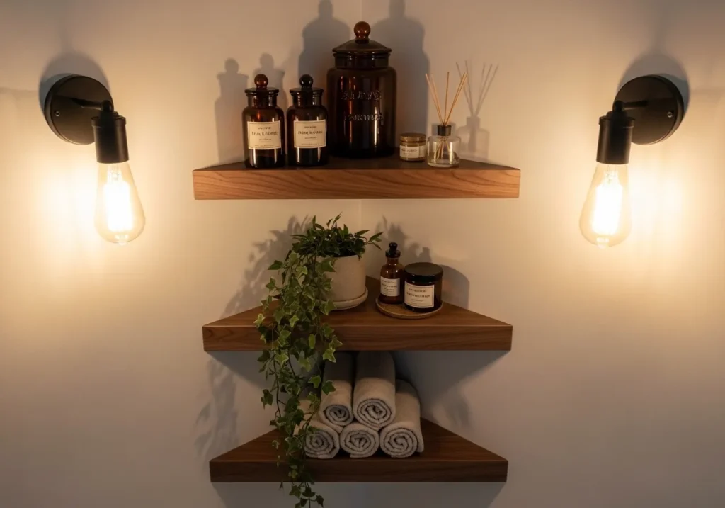 Floating Corner Shelves