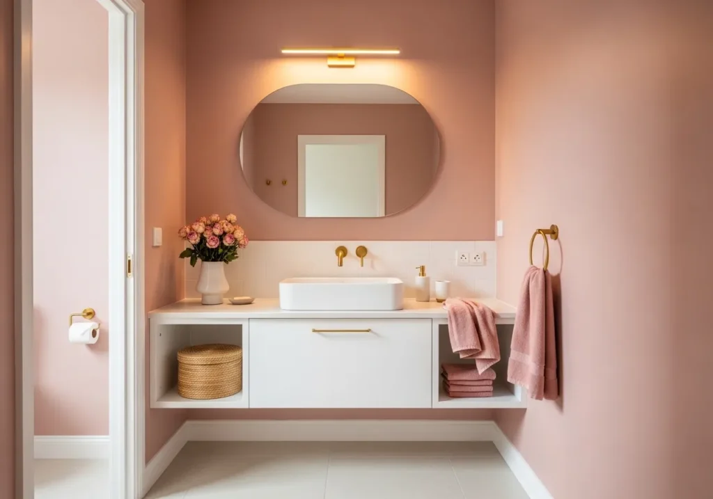 Dusty Blush Pink for a Soft and Feminine Bathroom