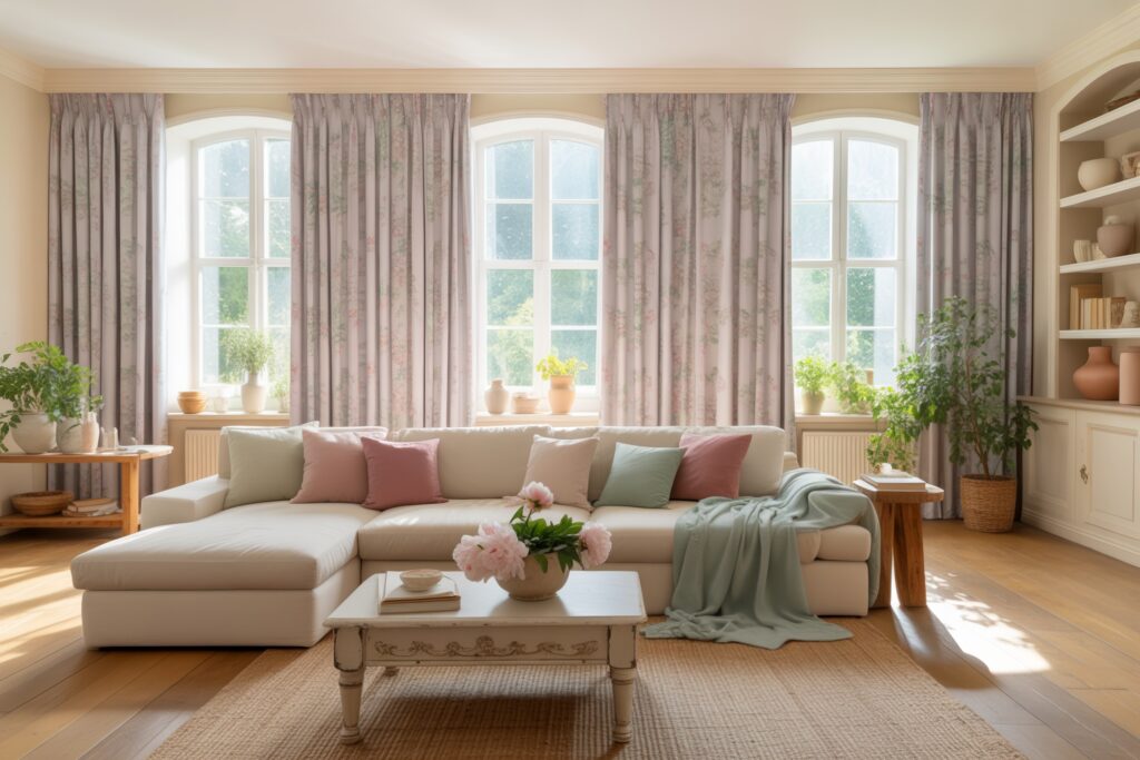 Printed Floral Curtains