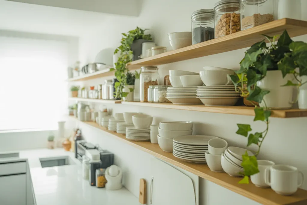 Full Wall Open Shelving