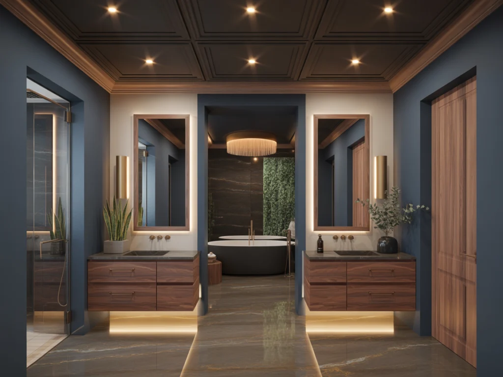 Full Bathroom Lighting Scheme for Large Master Baths