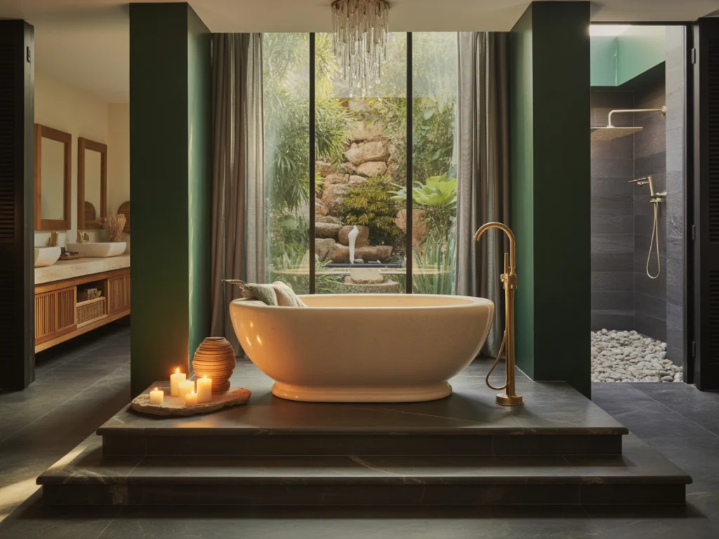  Luxury Bathroom with Freestanding Bathtub