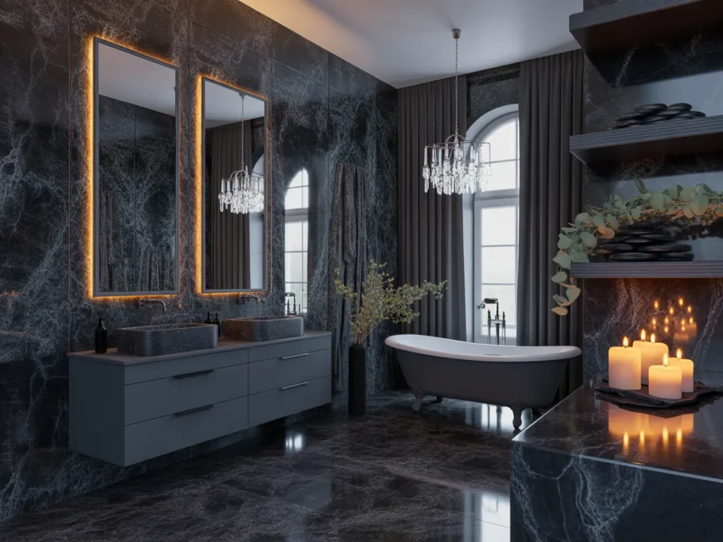 Moody Dark Luxury Bathroom
