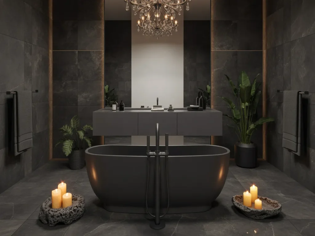 Dark Moody Spa Bathroom