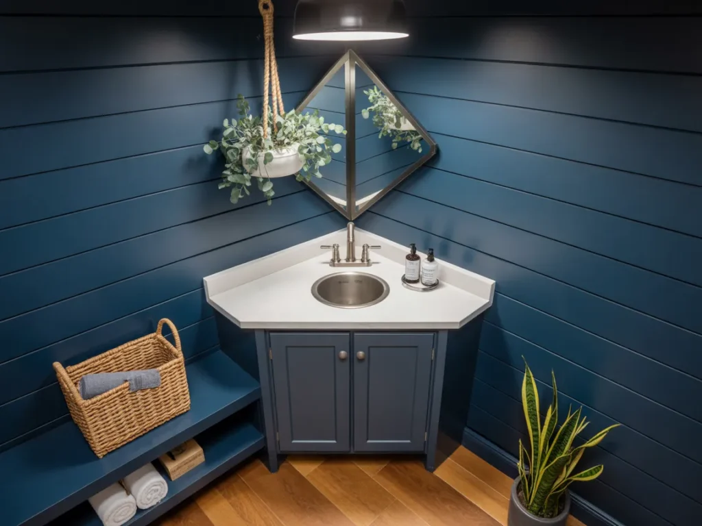 Corner Vanity for Ultra-Small Bathrooms