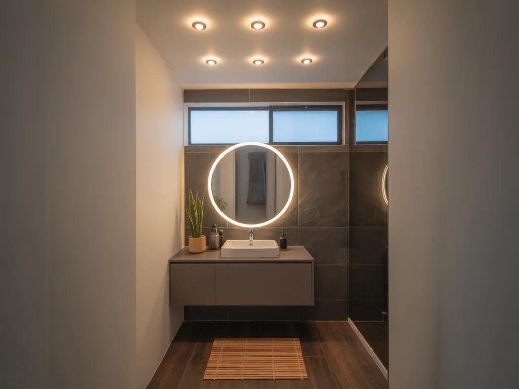 Ceiling Lighting Layout for Small Bathrooms