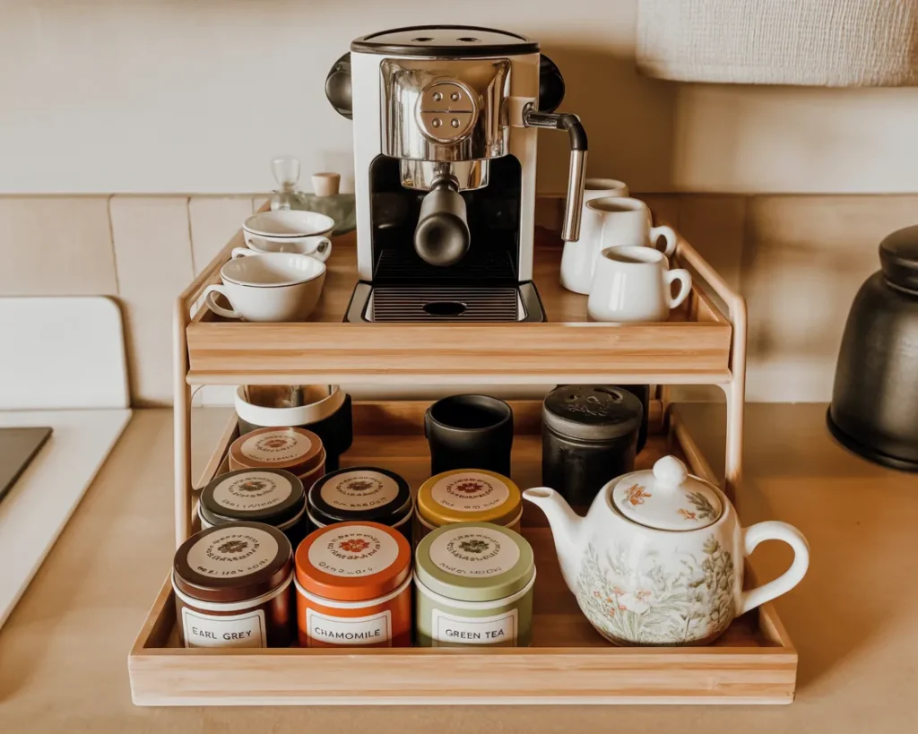 Two-Tier Coffee & Tea Station