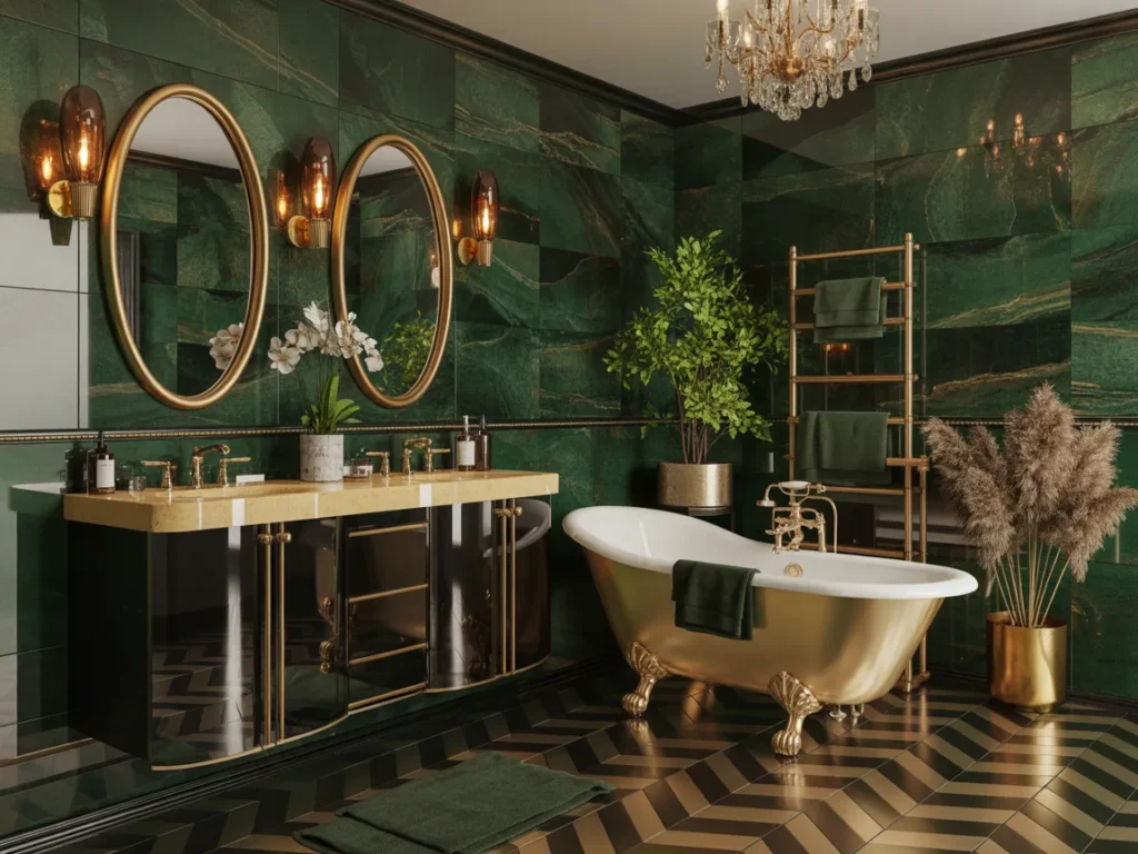 Cream Art Deco Bathroom