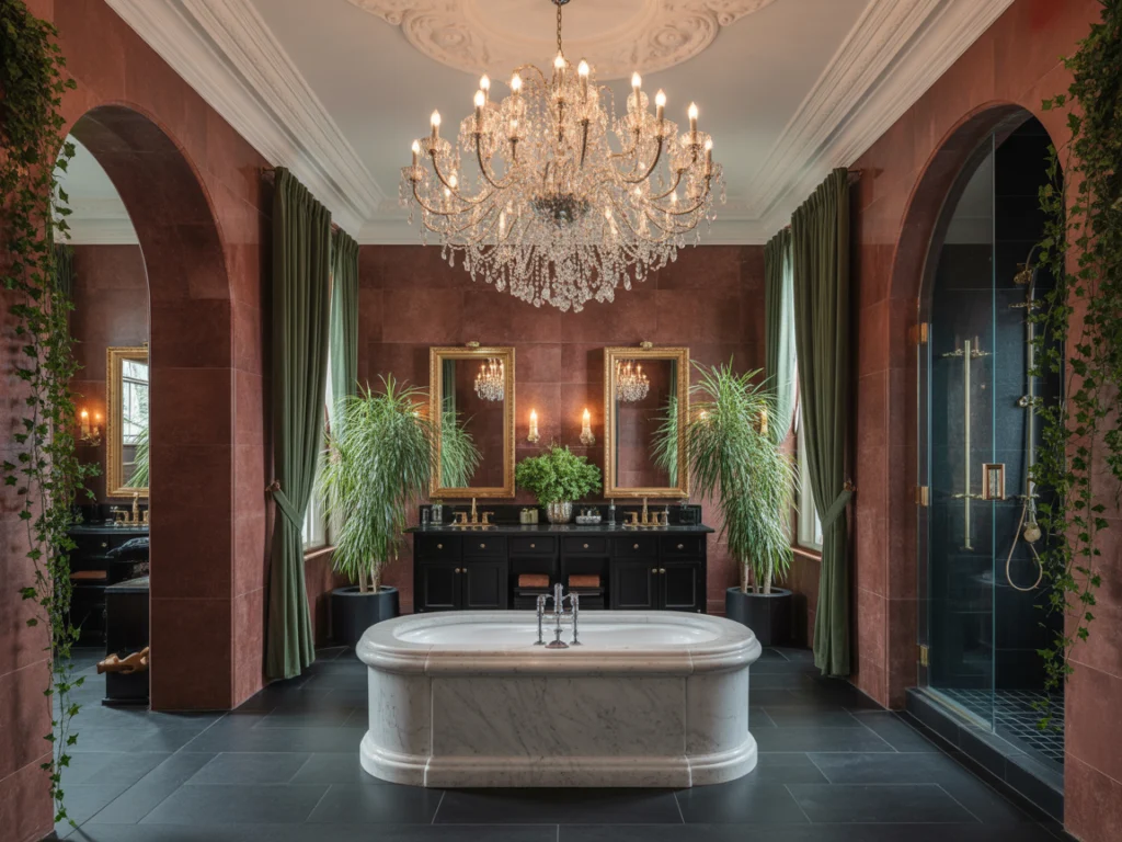 Crystal Chandelier Bathroom Lighting