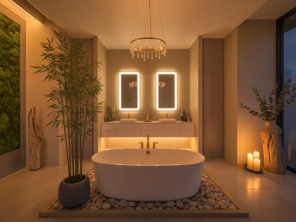 Master Bath Lighting Spa Bathroom